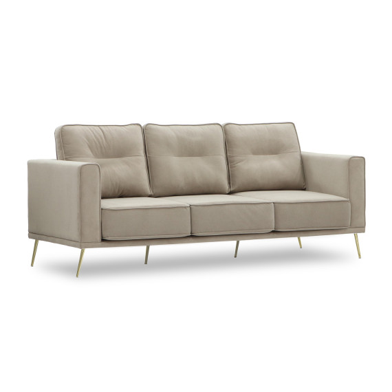 დივანი HOBEL ARMANDO 3 STR GOLD 20SM/CAPPUCCINO LEONARDO 4 (1)