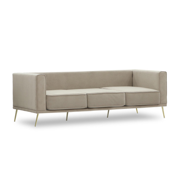 დივანი HOBEL ARMANDO 3 STR GOLD 20SM/CAPPUCCINO LEONARDO 4 (1)