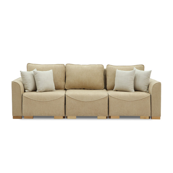 დივანი HOBEL BELONA 3 STR LIGHT BROWN BONCUK 6/CREAM INFINITY 103 (7)
