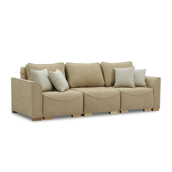 დივანი HOBEL BELONA 3 STR LIGHT BROWN BONCUK 6/CREAM INFINITY 103 (7)