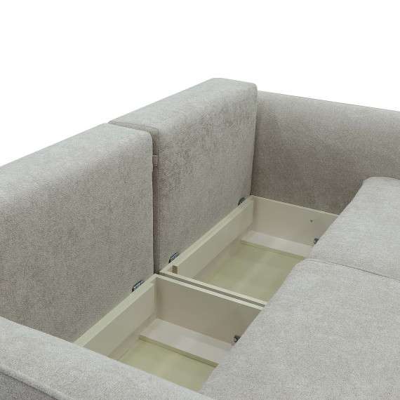 диван HOBEL BELONA LUXE 2 CREAM BONCUK 4/ BROWN SHO 599-2 (5)