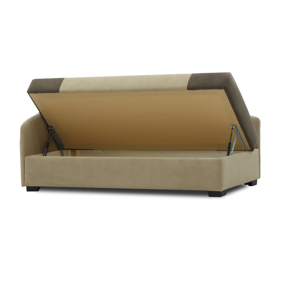 დივანი HOBEL BIG-BEN BEIGE LEONARDO 03/ DARK BROWN LEONARDO 06 L (2)