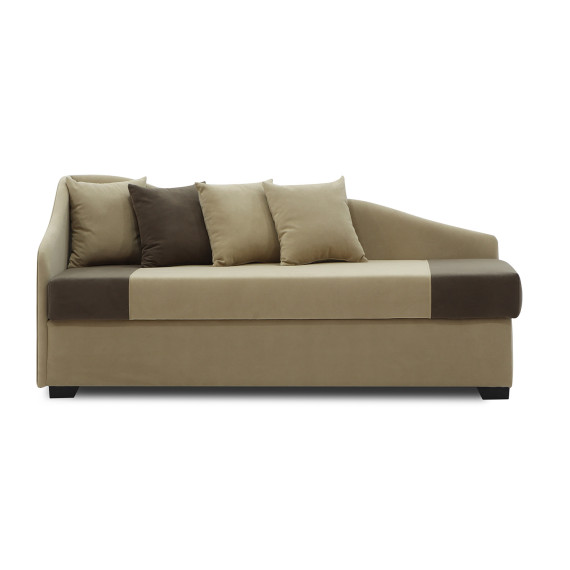 დივანი HOBEL BIG-BEN BEIGE LEONARDO 03/ DARK BROWN LEONARDO 06 L (2)