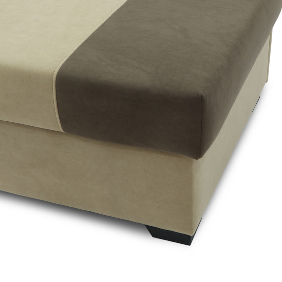 დივანი HOBEL BIG-BEN BEIGE LEONARDO 03/ DARK BROWN LEONARDO 06 L (2)