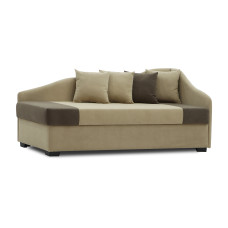 диван HOBEL BIG-BEN BEIGE LEONARDO 03/ DARK BROWN LEONARDO 06 R (2)