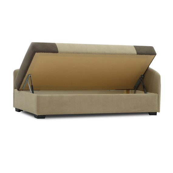 დივანი HOBEL BIG-BEN BEIGE LEONARDO 03/ DARK BROWN LEONARDO 06 R (2)