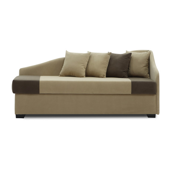 დივანი HOBEL BIG-BEN BEIGE LEONARDO 03/ DARK BROWN LEONARDO 06 R (2)