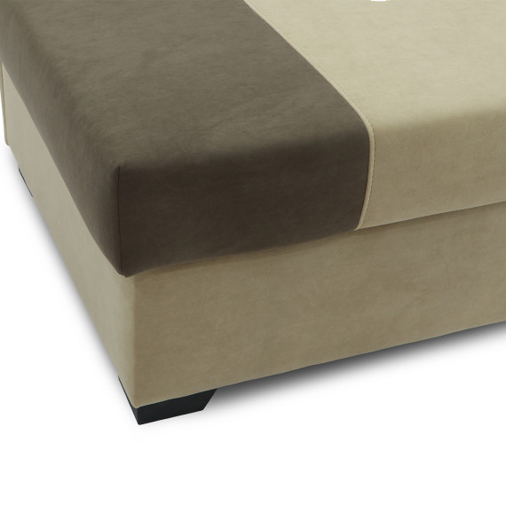დივანი HOBEL BIG-BEN BEIGE LEONARDO 03/ DARK BROWN LEONARDO 06 R (2)