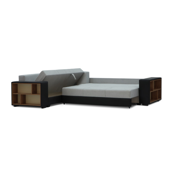 დივანი HOBEL CORNER BAR BLACK 4503/ GREY SCANDI 17 L (6)