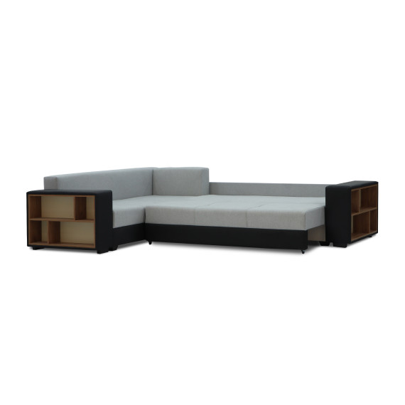 დივანი HOBEL CORNER BAR BLACK 4503/ GREY SCANDI 17 L (6)