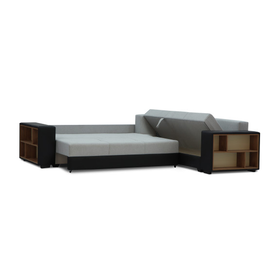 დივანი HOBEL CORNER BAR BLACK 4503/ GREY SCANDI 17 R (6)