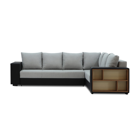დივანი HOBEL CORNER BAR BLACK 4503/ GREY SCANDI 17 R (6)