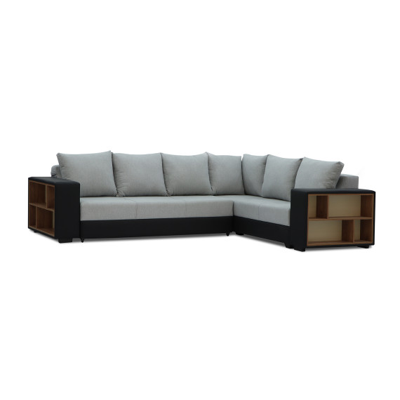 დივანი HOBEL CORNER BAR BLACK 4503/ GREY SCANDI 17 R (6)