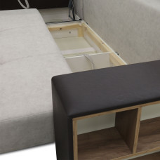 диван HOBEL CORNER BAR F/P BROWN 3673/ CREAM JAGUAR 3 R (6)