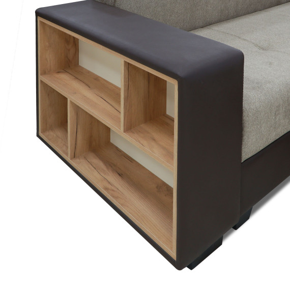 диван HOBEL CORNER BAR COFFEE V460/BROWN MOCASSI 7114 L(6)