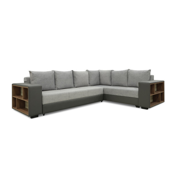დივანი HOBEL CORNER BAR GRAY V460/ LIGHT GREY JAGUAR 4 R (6)