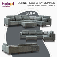 диван HOBEL CORNER DALI GREY MONACO 14/LIGHT GREY INFINITY 991 R (5)