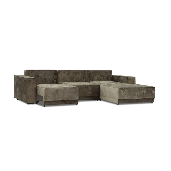დივანი HOBEL CORNER DELUXE BROWN MONACO 5/ NIAGARA BEIGE L (7)