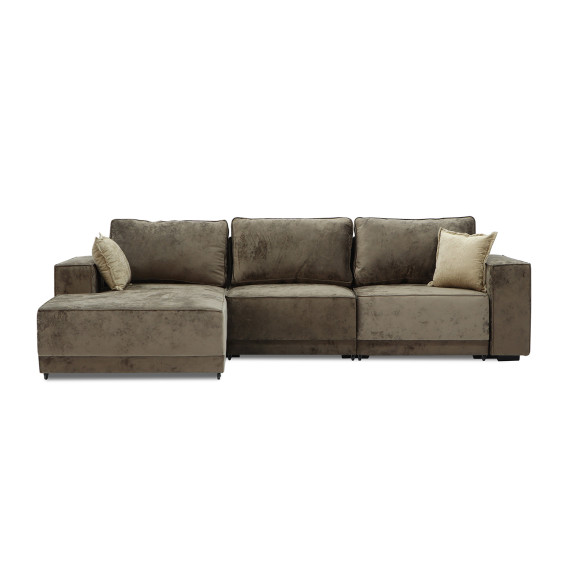 დივანი HOBEL CORNER DELUXE BROWN MONACO 5/ NIAGARA BEIGE R (7)