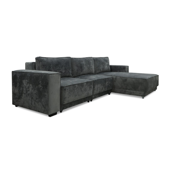 დივანი HOBEL CORNER DELUXE GREY MONACO 14/ NIAGARA AQUA GLASS R (6)
