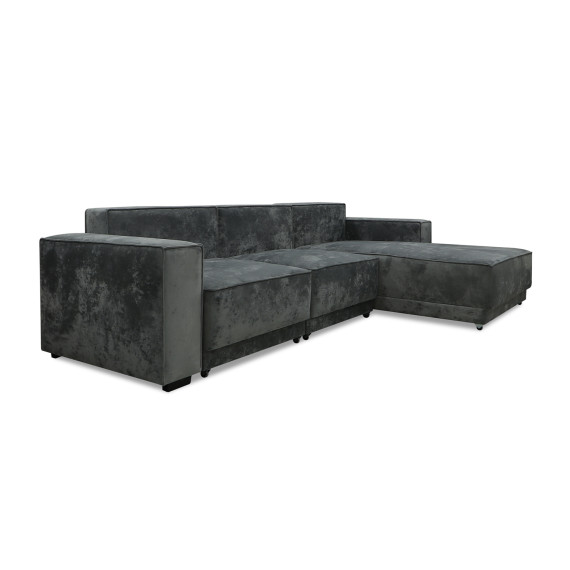 დივანი HOBEL CORNER DELUXE GREY MONACO 14/ NIAGARA AQUA GLASS R (6)