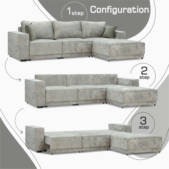 დივანი HOBEL CORNER DELUXE LIGHT GREY MONACO 13/ NIAGARA GREY R (7)