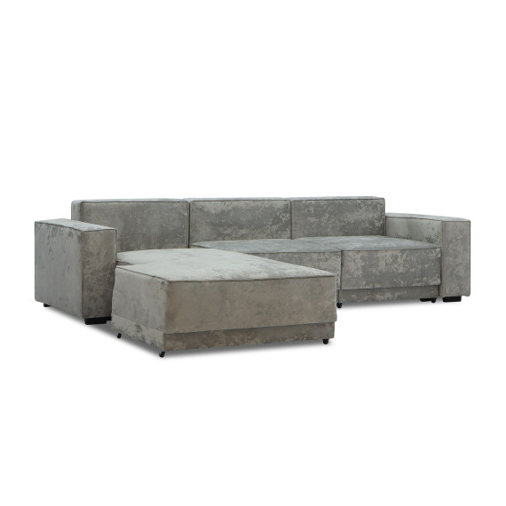 დივანი HOBEL CORNER DELUXE LIGHT GREY MONACO 13/ NIAGARA GREY L (7)