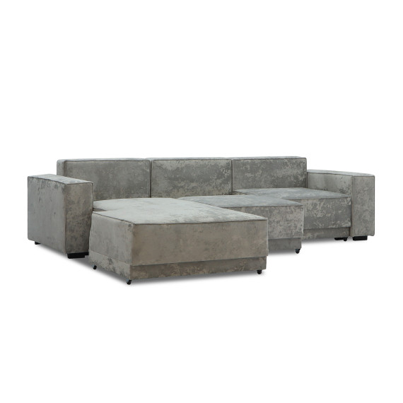 დივანი HOBEL CORNER DELUXE LIGHT GREY MONACO 13/ NIAGARA GREY L (7)