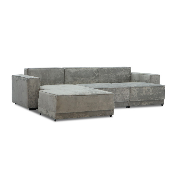 დივანი HOBEL CORNER DELUXE LIGHT GREY MONACO 13/ NIAGARA GREY L (7)