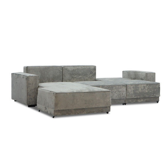 დივანი HOBEL CORNER DELUXE LIGHT GREY MONACO 13/ NIAGARA GREY L (7)