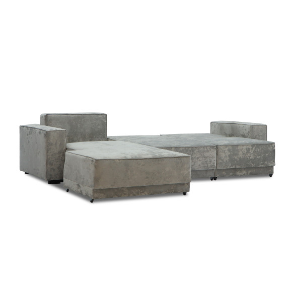 დივანი HOBEL CORNER DELUXE LIGHT GREY MONACO 13/ NIAGARA GREY L (7)