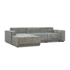 sofa HOBEL CORNER DELUXE LIGHT GREY MONACO 13/ NIAGARA GREY L (7)