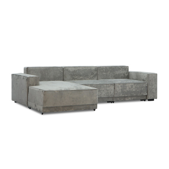 დივანი HOBEL CORNER DELUXE LIGHT GREY MONACO 13/ NIAGARA GREY L (7)