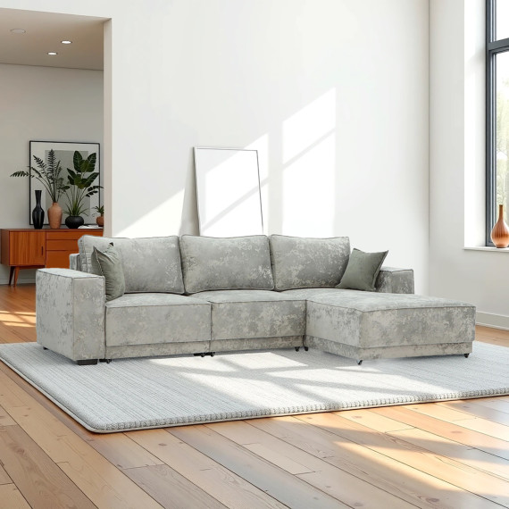 დივანი HOBEL CORNER DELUXE LIGHT GREY MONACO 13/ NIAGARA GREY R (7)