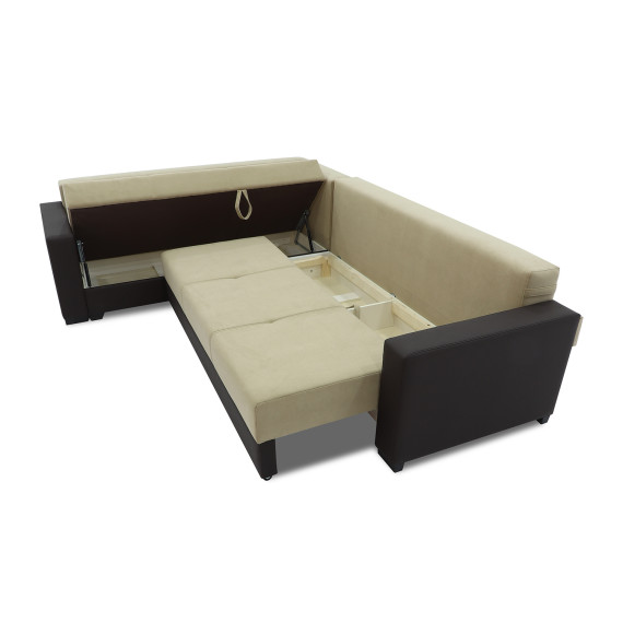 sofa HOBEL CORNER ERICA BROWN 3673/CREAM LEONARDO 3 L (6)