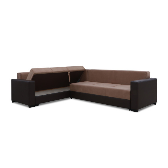 диван HOBEL CORNER ERICA COFFEE V460/ LIGHT BROWN VIVALDI 20 L(6)