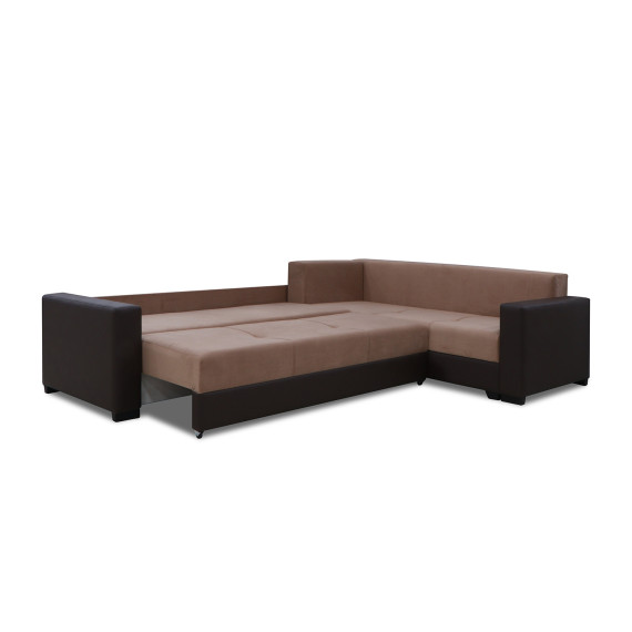sofa HOBEL CORNER ERICA COFFEE V460/ LIGHT BROWN VIVALDI 20 R(6)