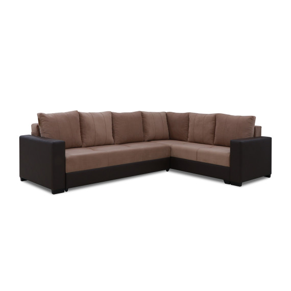 sofa HOBEL CORNER ERICA COFFEE V460/ LIGHT BROWN VIVALDI 20 R(6)