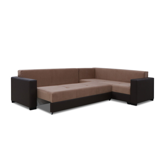 sofa HOBEL CORNER ERICA COFFEE V460/ LIGHT BROWN VIVALDI 20 R(6)