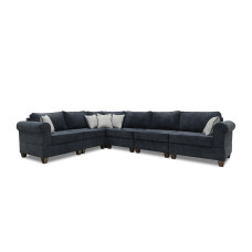 диван HOBEL CORNER EVA DARK BLUE BEATTO 1053/ GREY INFINITY 991 (6)