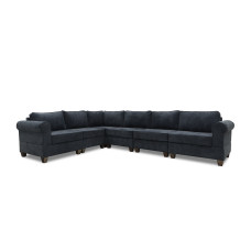 диван HOBEL CORNER EVA DARK BLUE BEATTO 1053/ GREY INFINITY 991 (6)