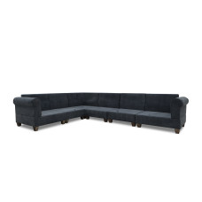 диван HOBEL CORNER EVA DARK BLUE BEATTO 1053/ GREY INFINITY 991 (6)