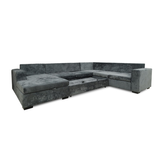 დივანი HOBEL CORNER JASMIN DARK GREY MONACO 15/ BENORRY 1005/ GONZA 1015 R (6)