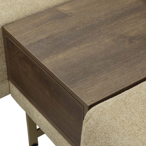 დივანი HOBEL CORNER KARAT CREAM BONCUK 6/ ONTARIO BAND JAFFA ORANGE L (2)