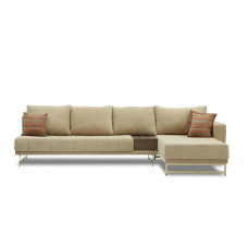 диван HOBEL CORNER KARAT CREAM BONCUK 6/ ONTARIO BAND JAFFA ORANGE R (2)