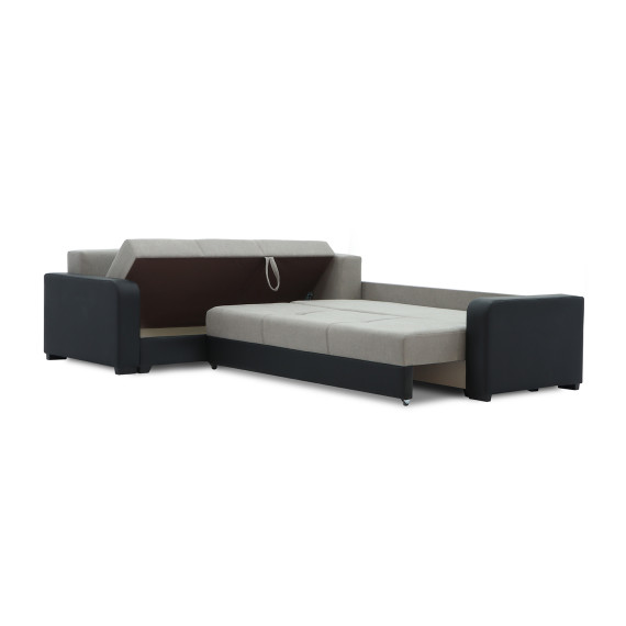 დივანი HOBEL CORNER KATRIN BLACK 4503/CAPPUCCINO SCANDI 19 L (6)