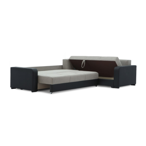 დივანი HOBEL CORNER KATRIN BLACK 4503/CAPPUCCINO SCANDI 19 R (6)