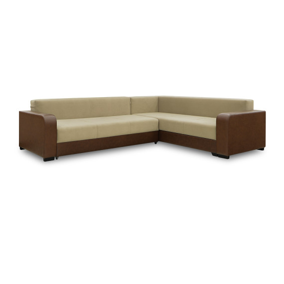 დივანი HOBEL CORNER KATRIN F/P LEATHER CHOCOLATE/BEIGE LEONARDO 3 R (6)
