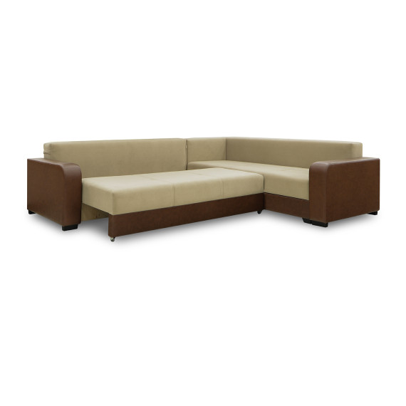 დივანი HOBEL CORNER KATRIN F/P LEATHER CHOCOLATE/BEIGE LEONARDO 3 R (6)
