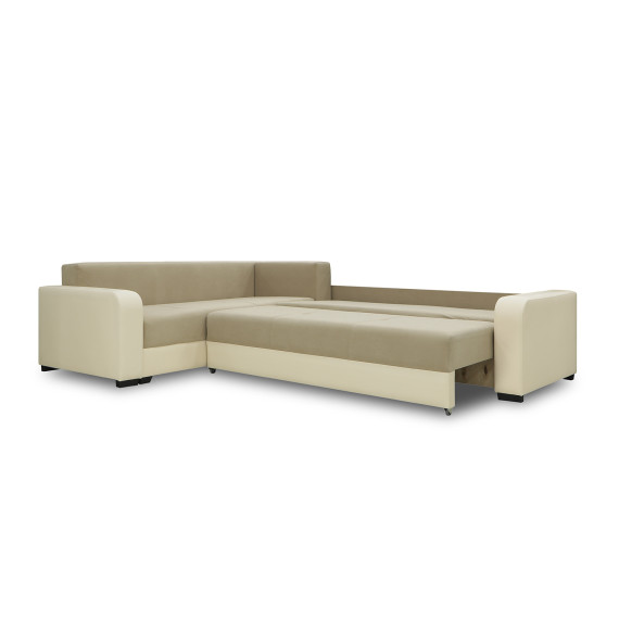 დივანი HOBEL CORNER KATRIN F/P LEATHER VANILLA/BEIGE LEONARDO 3 L (6)